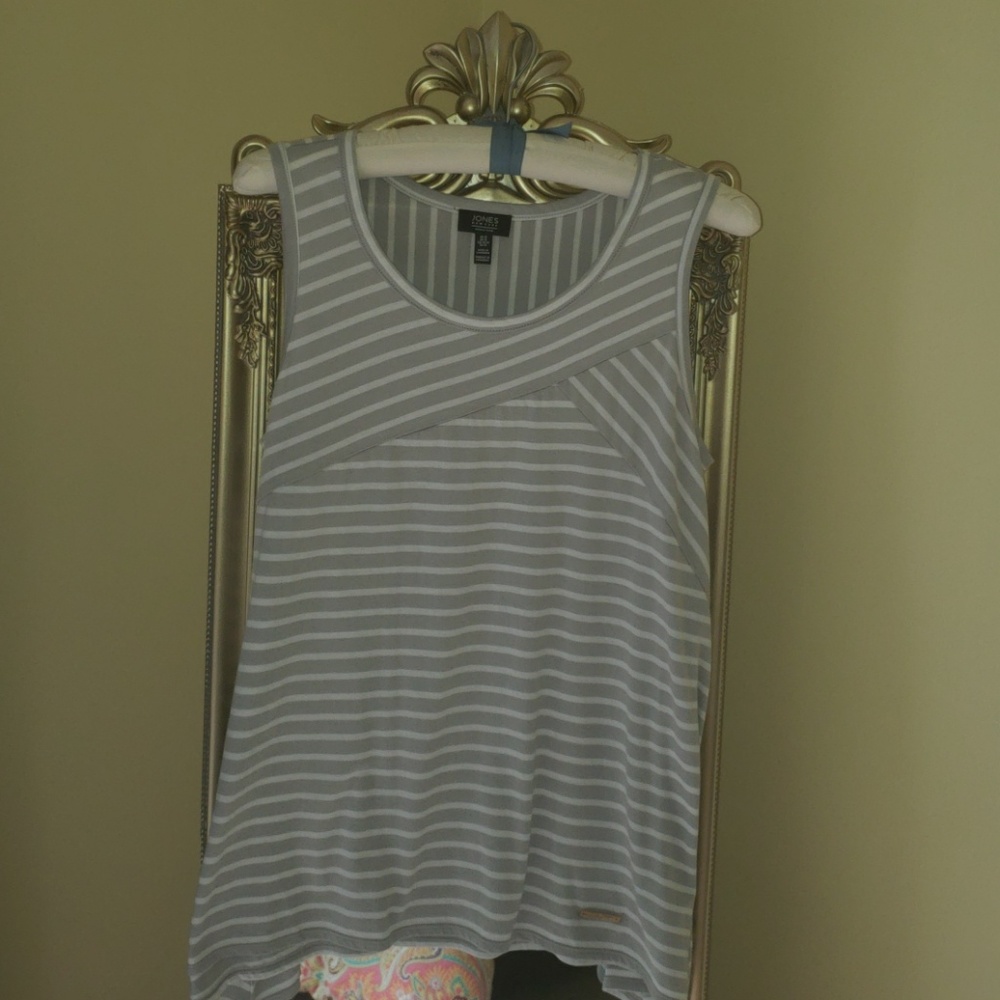 Jones New York Sleeveless Striped Top